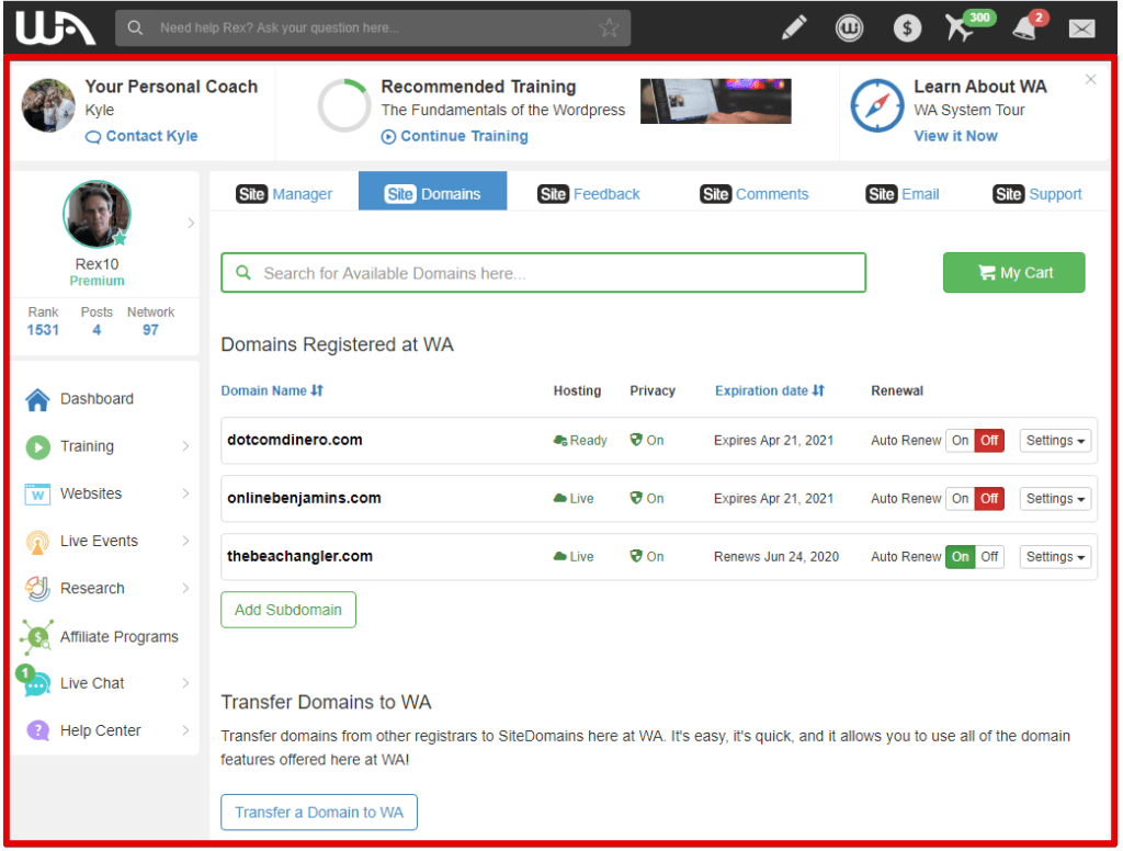 Jaaxy review - website domain search 