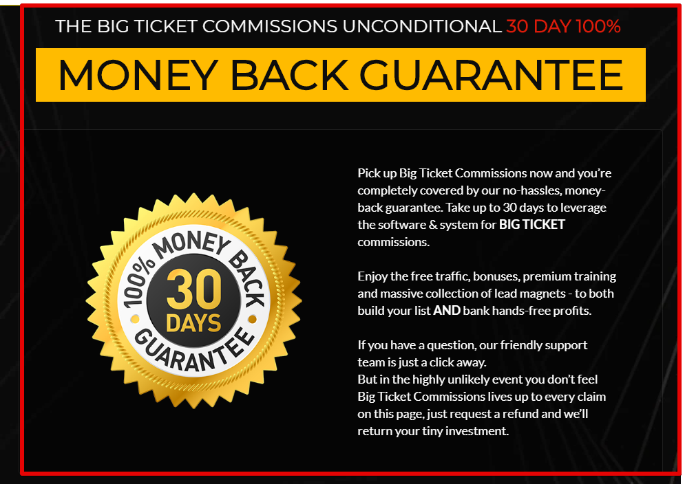 Big Ticket Commissions Guarantee