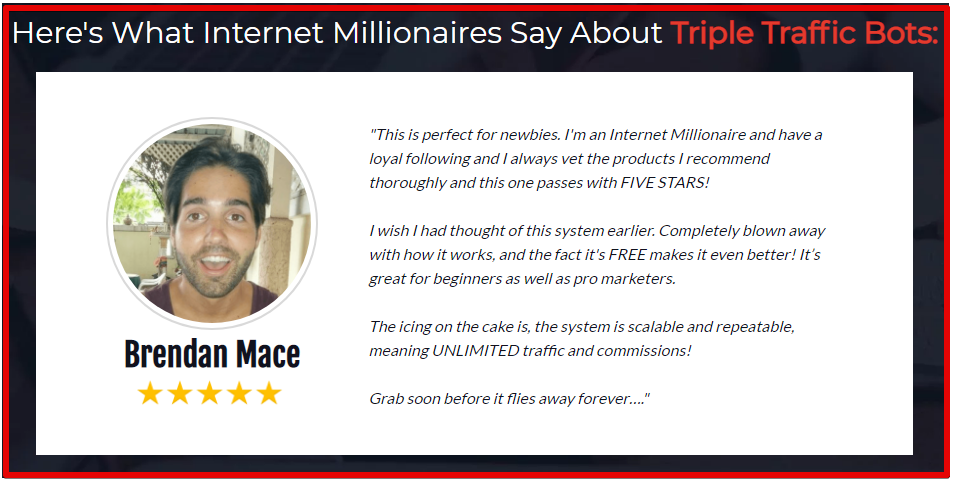 triple traffic bot review brendan mace