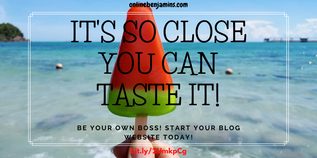 How to start a Blog website - it's so close you can taste it. picture of a popcicle with the ocean in the background