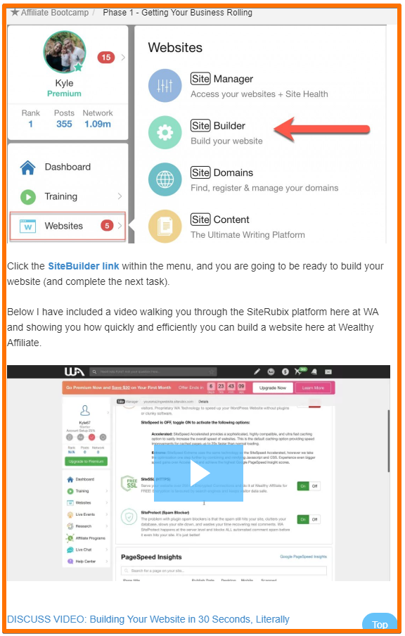 Build a website a Wealthy Affiliate
