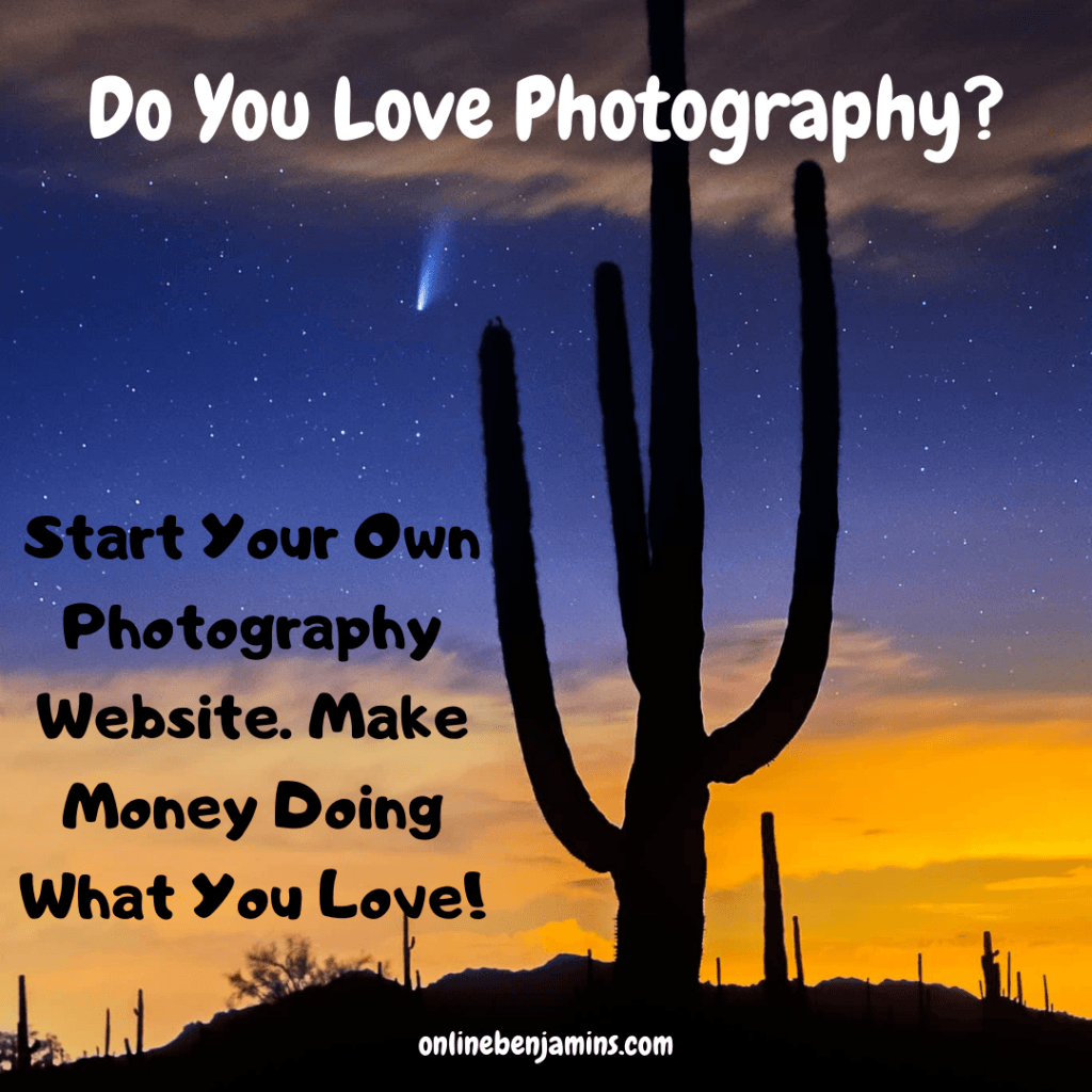 Create your own profitable online photography business - Photo of the desert skyline at dusk.