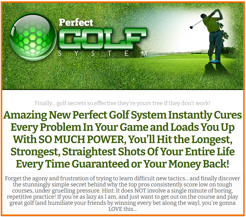 perfect golf system