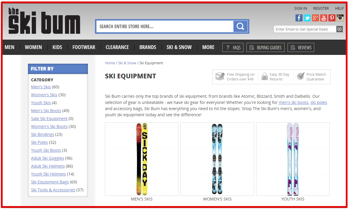 skiing - online ski equipment