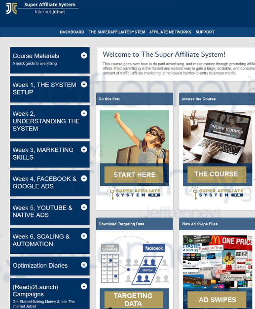 super affiliate system 2.0 dashboard