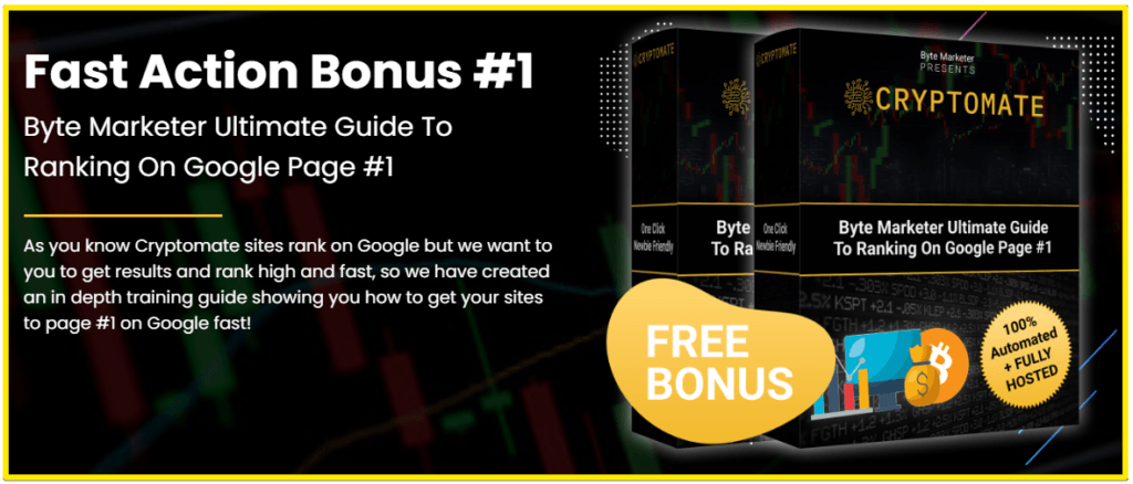 Cryptomate review - fast action bonus 1 guide to ranking on Google page 1