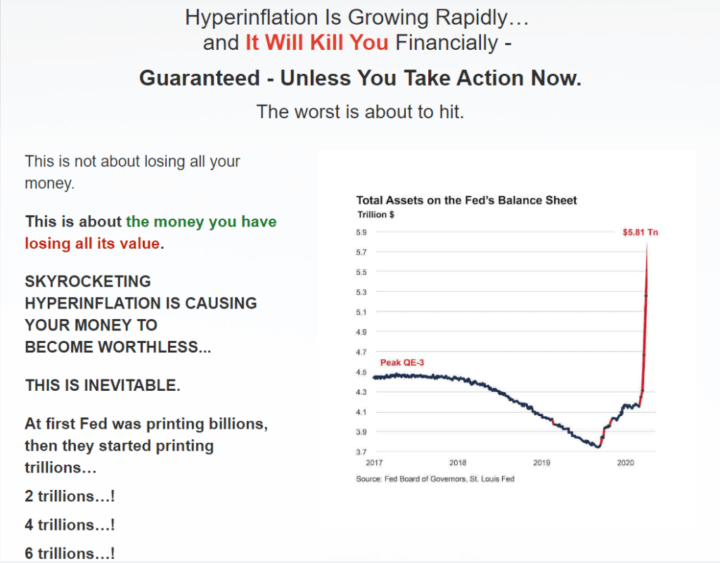 Recession Profit Secrets review - Hyperinflation graph