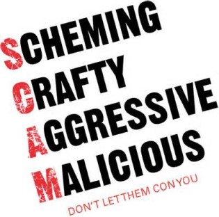 SCAM acronym Scheming Crafty Aggressive Malicious - make money scams 10 tips to detect and avoid them