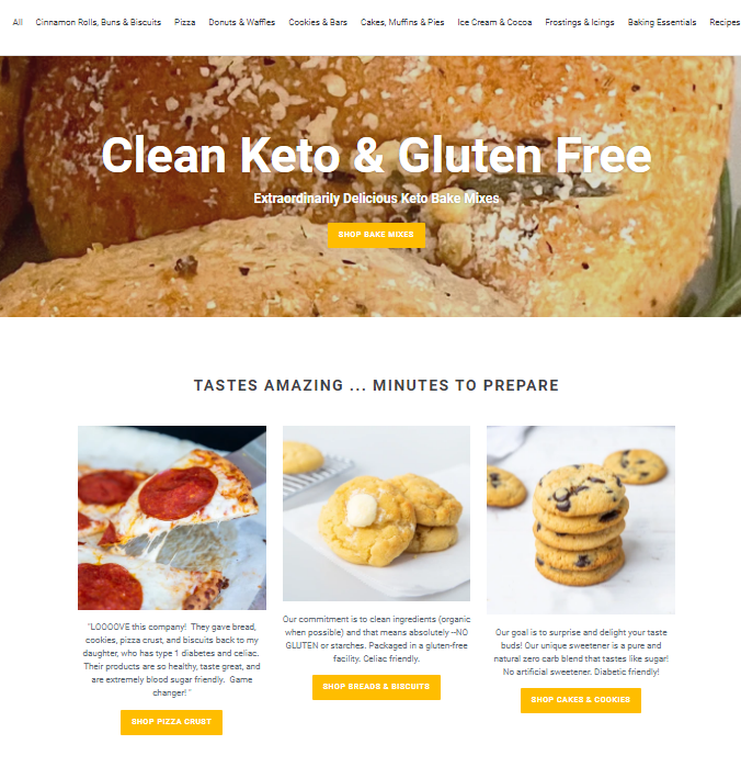 the best niche for affiliate marketing - keto bread website example