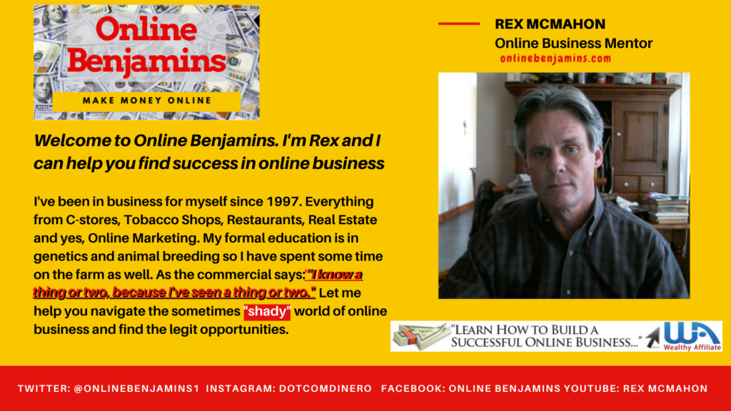 Rex McMahon Online Benjamins