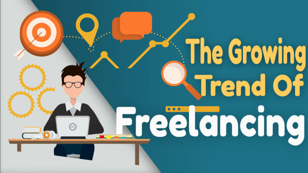 Graphic on the growth of freelancing
