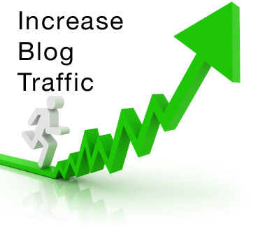 graphic image of increasing blog traffic