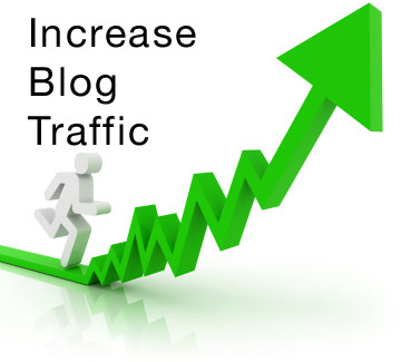 Passive income - increase blog traffic graphic of cartoon character climbing an upward trending graph