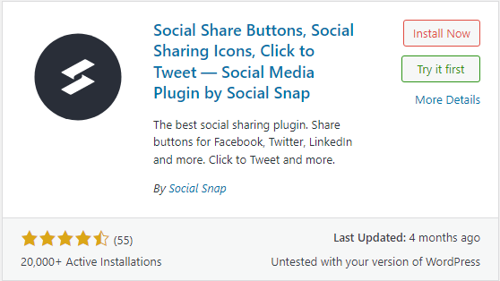 Social Snap WordPress plugin