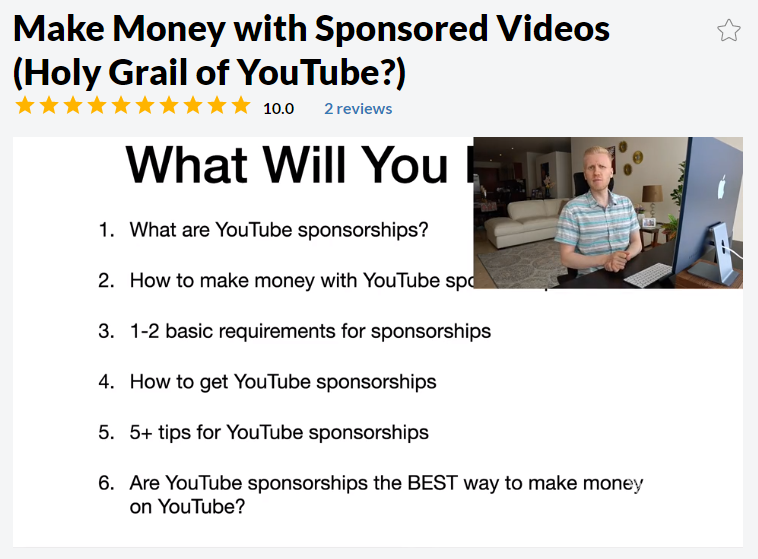 make money with youtube - Wealthy Affiliate expert video training on how to make money with sponsored videos
