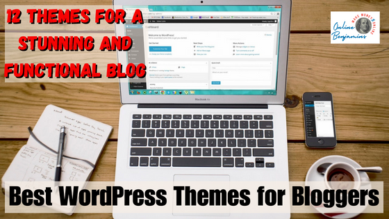 best wordpress themes for bloggers - laptop open on a desk with the wordpress dashboard loaded