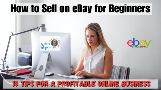 How to sell on eBay for beginners - Lady at her desk working on the computer as she starts selling on eBay