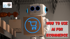 How to use AI for ecommerce - Robot carrying a package ready to be shipped to a customer.