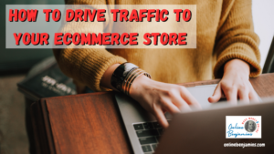 A person working at their laptop trying to drive traffic for their ecommerce store