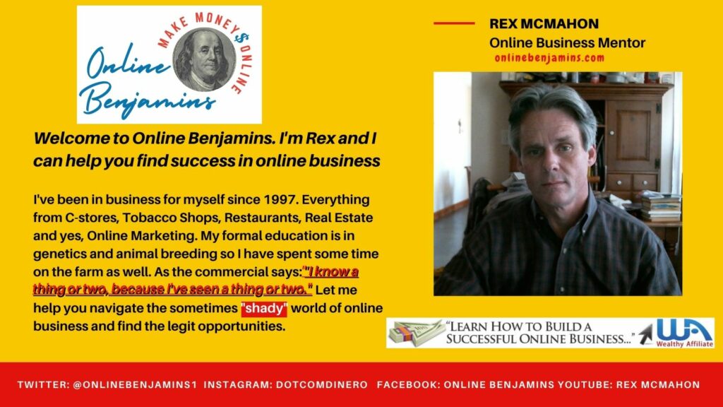 About the Founder of Online Benjamins Rex