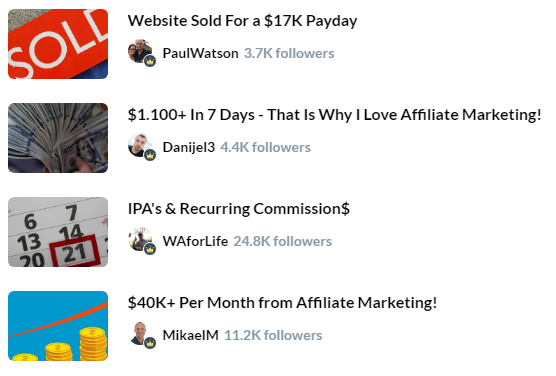 Wealthy Affiliate Success Examples