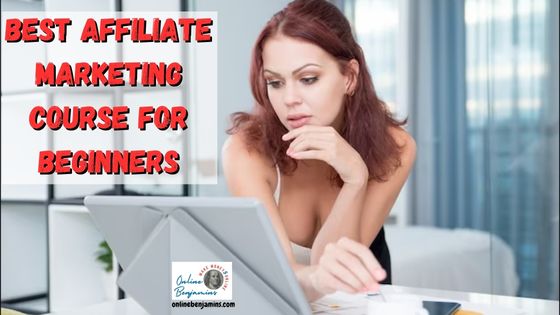 affiliate marketing course for beginners - Lady at her desk staring at her computer as she tries to decide which affiliate marketing course is best for her.