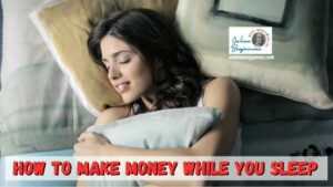 Passive income ideas to make money while you sleep. Lady sleeping while hugging her pillow