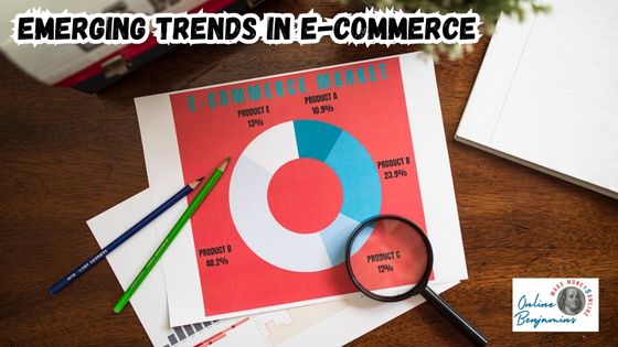 Emerging Trends in E-commerce featured image showing a printout of a chart showing a breakdown of ecommerce sales by traffic source.