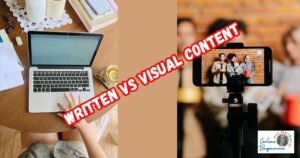 Pros and Cons of Written Content vs Visual Content featured image.