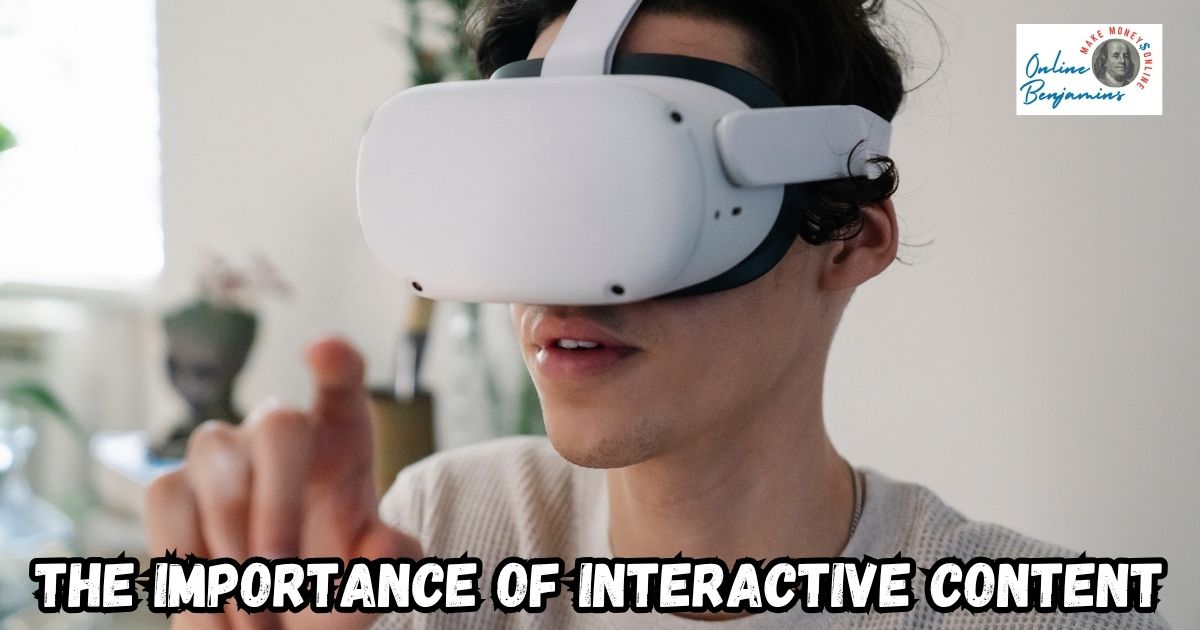 The Importance of Interactive Content featured image showing someone with a virtual reality headset on.