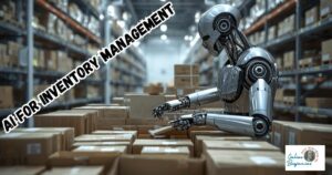 Leveraging AI for Effective Inventory Management featured image showing a robot packing boxes in a warehouse.