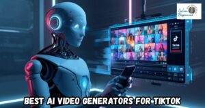 Best AI Video Generators for TikTok featured image showing an AI robot posting a video to TikTok.