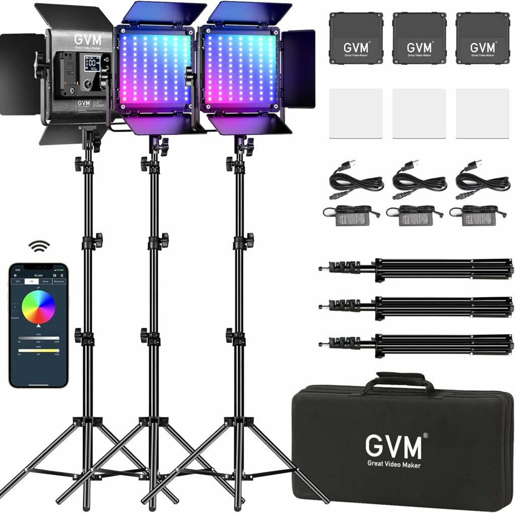 GVM 800D RGB 3 Light Kit